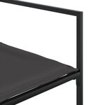 vidaXL Chaises de jardin et coussins lot de 4 noir acier et textilène