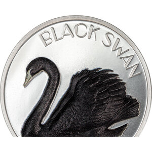 Pièce de monnaie en Argent 10 Dollars g 62.2 (2 oz) Millésime 2023 BLACK SWAN
