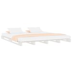 vidaXL Lit de palette sans matelas blanc 120x200 cm bois massif