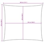 vidaXL Voile de parasol tissu oxford rectangulaire 2 5x3 m blanc