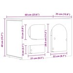 vidaXL Meuble TV Chêne Sonoma 60 x 35 x 40 cm Bois d'ingénierie