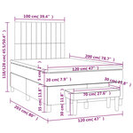 vidaXL Sommier à lattes de lit avec matelas Bleu 120x200 cm Tissu