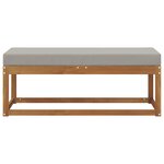 vidaXL Banc de Tabouret Gris Naturel et Clair 115 x 43 x 37 cm