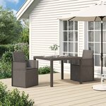 vidaXL Chaises de jardin salle à manger 2 Pièces Gris clair et anthracite