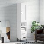 vidaXL Buffet haut Blanc 34 5x34x180 cm Bois d'ingénierie