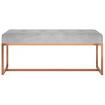 vidaXL Banc Gris 110x36x45 cm Velours