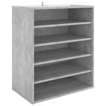 vidaXL Armoire à chaussures Gris béton 60x35x70 cm Bois d’ingénierie