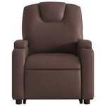 vidaXL Fauteuil inclinable de massage électrique marron similicuir