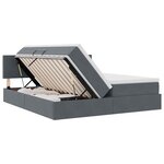 vidaXL Lit de Rangement avec tête de lit Gris foncé 90 x 200 cm