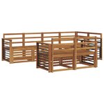 vidaXL Ensemble de canapés d'extérieur 7 pc Naturel Polyester