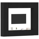 vidaXL Ensemble meuble TV Montage mural Chêne noir Bois d'ingénierie