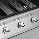 vidaXL Barbecue à gaz 4+1 zones cuisson Noir et argenté Acier et inox