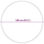 Tapis shaggy vidaXL avec dos en latex Gris foncé ø120 cm