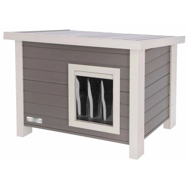 Kerbl Maison pour chats Eli 57 x 45 x 43 cm Gris et blanc