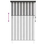 vidaXL Store enrouleur Anthracite et blanc 120 x 250 cm