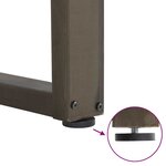 vidaXL Pieds de table à manger en U 3 pièces Acier naturel 70 x (72-73) cm Acier