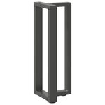 vidaXL Pieds de table console en T  2 pièces  anthracite  25 x 28 x (72-73) cm  acier