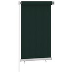 vidaXL Store roulant d'extérieur 80x140 cm Vert foncé PEHD