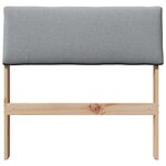 vidaXL Tête de lit capitonnée Gris clair 80 cm Pin massif