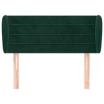 vidaXL Tête de lit avec oreilles Vert foncé 83x23x78/88 cm Velours