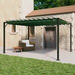 vidaXL Gazebo avec toiture louvée 3 x 4 x 2 14 m Vert