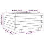 vidaXL Jardinière 50x50x26 5 cm bois massif de douglas