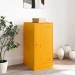 vidaXL Buffet jaune moutarde 34 5x39x73 cm acier