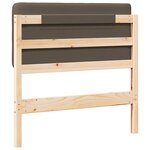 vidaXL Tête de lit capitonnée Marron et Taupe 75 cm Pin massif