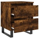 vidaXL Tables de chevet 2 Pièces chêne fumé 40x35x50 cm bois ingénierie