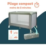 Lit parapluie 120 x 60 cm - de la naissance à 3 mois - Matelas et sac de transport inclus