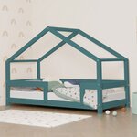 Lit cabane enfant LUCKY 80 x 160 vert pétrole