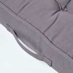 Coussin d'assise rehausseur en coton Gris ardoise  50 x 50 x 10 cm - HOMESCAPES
