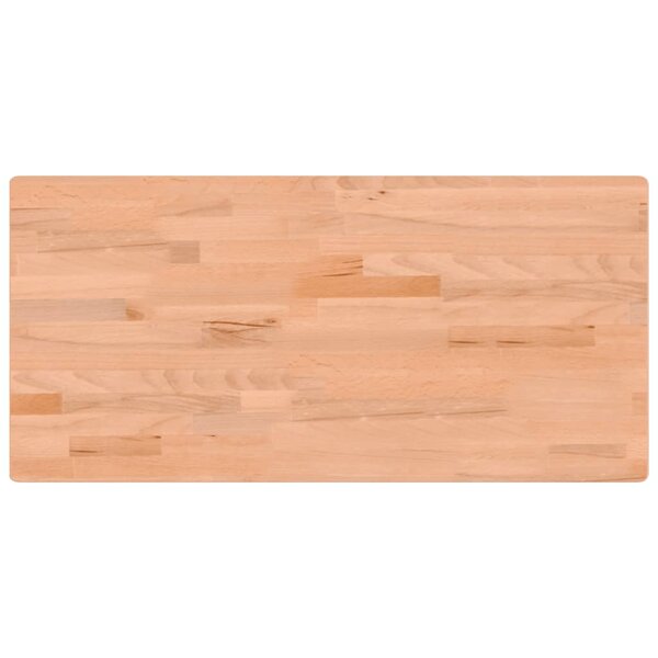 vidaXL Dessus de bureau 115x55x2 5 cm bois massif de hêtre