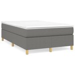 vidaXL Cadre de lit sans matelas gris foncé 120x200 cm tissu
