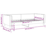 vidaXL Lit de repos sans matelas gris foncé 90x200 cm tissu
