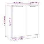 vidaXL Meuble à chaussures Sonoma gris 59x35x70 cm Bois d'ingénierie