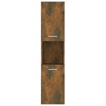 vidaXL Armoire de bain Chêne fumé 30x30x130 cm Bois d'ingénierie
