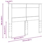 vidaXL Tête de lit Gris Sonoma 120 cm Bois d'ingénierie
