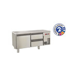 Soubassement réfrigéré positif inox 140 l - baron -  - 1pleine