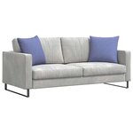 vidaXL Coussins de canapé 2 Pièces Bleu 50 x 50 cm tissu