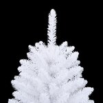 vidaXL Sapin de Noël artificiel à charnières avec support blanc 120 cm