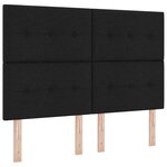 vidaXL Lit à ressorts avec matelas Noir 140 x 190 cm tissu