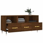 vidaXL Meuble TV chêne marron 102x36x50 cm bois d'ingénierie