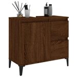 vidaXL Armoire de bain chêne marron 65x33x60 cm bois d'ingénierie