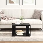 vidaXL Table Basse Chêne Noir 51 5x51 5x30 cm Bois reconstitué
