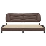 vidaXL Cadre de lit sans matelas Hvar marron 200x200 cm similicuir