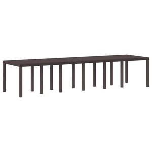 vidaXL Table de Jardin Marron 350 x 100 x 73 cm polyrotin