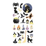 28 stickers puffies Halloween - Sorcière