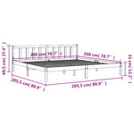 vidaXL Cadre de lit sans matelas cire marron 200x200cm bois pin massif