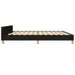 vidaXL Cadre de lit sans matelas noir 200x200 cm tissu